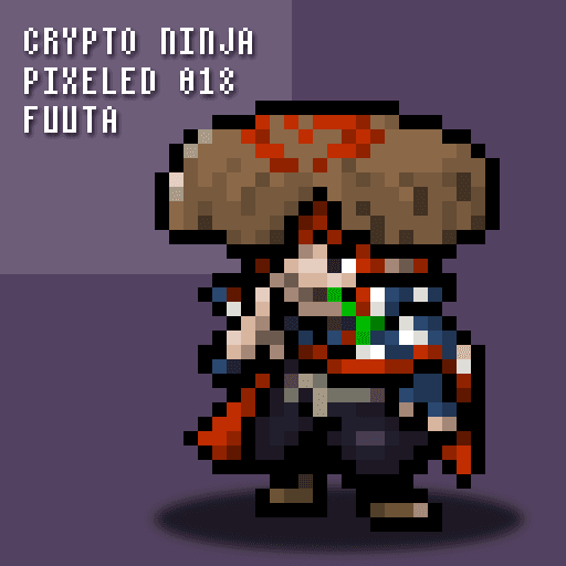 Crypto Ninja Pixeled LIGHT #018 - FUUTA