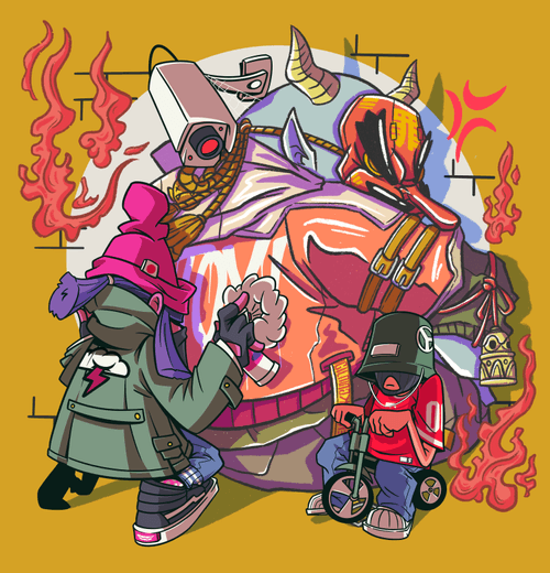 ONIMATA x AGAINST THE WALL by crackthetoy