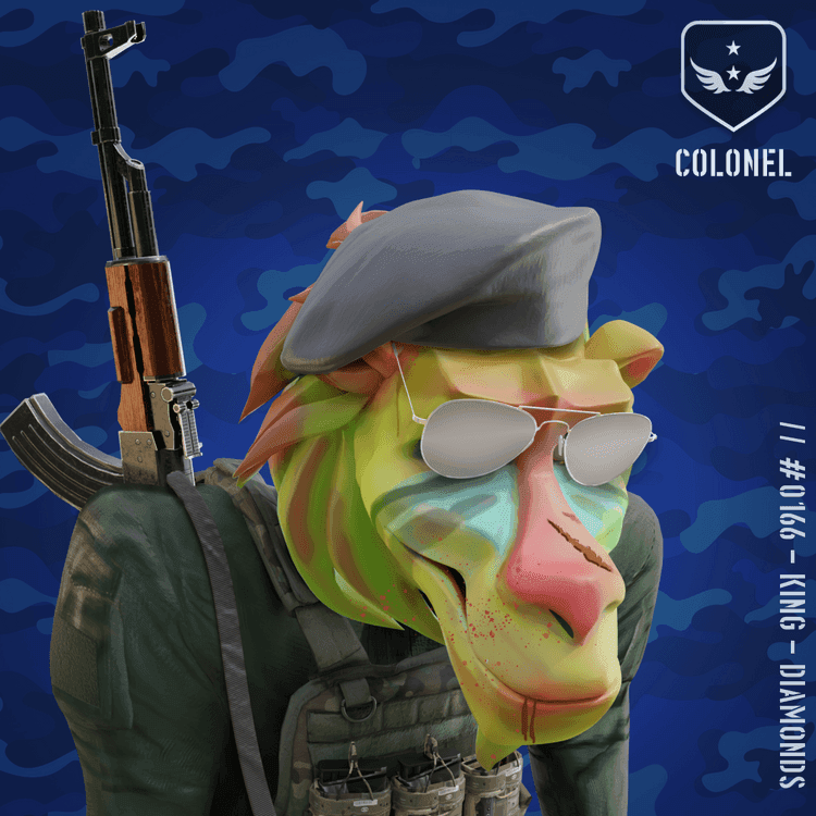 Happy Zombie Colonel Baboon #166