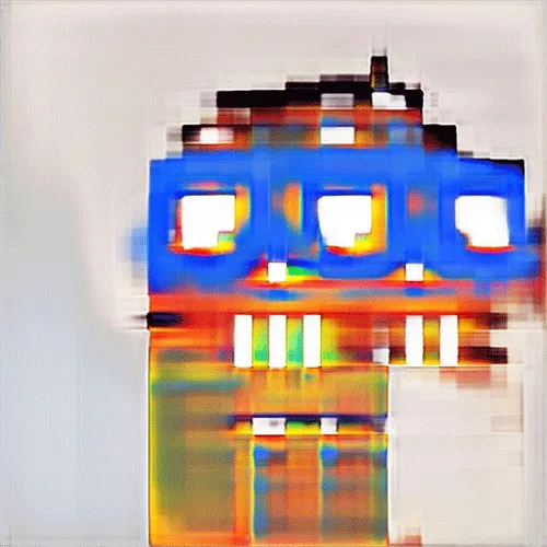 Rainbow Glitch skullGAN (58/128)