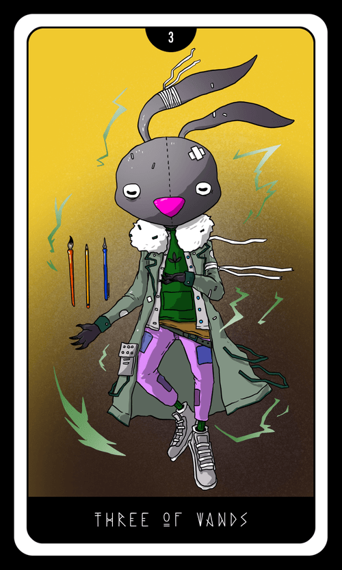 Rosko Sees the Future: Three of Wands - Color Variant 05