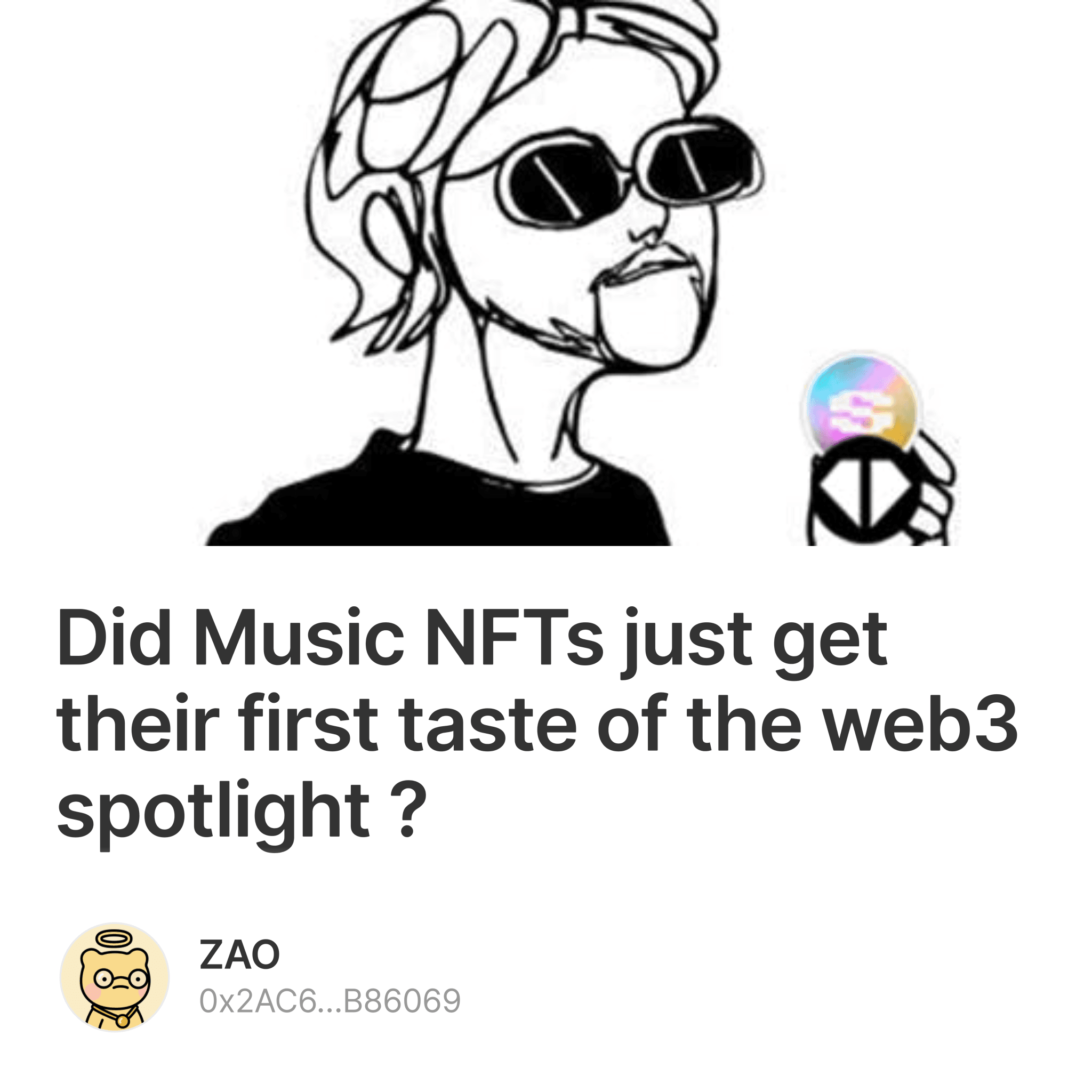 Did Music NFTs 🎧 just get their first taste of the web3 spotlight 💡? 3/100