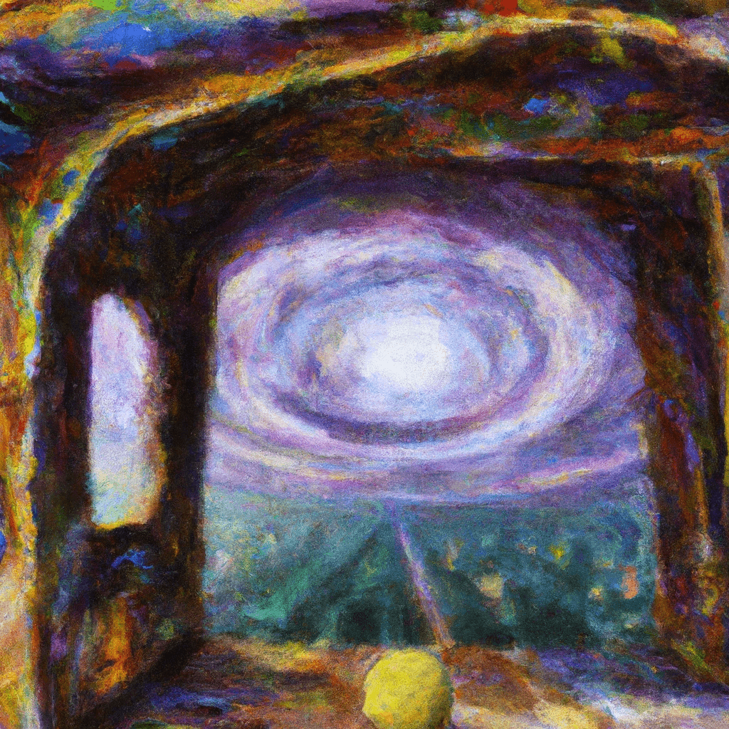 An oil painting of the Metaverse #28