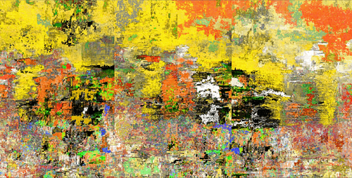 "Digital Glitch Landscape A" By Alexandra Momin
