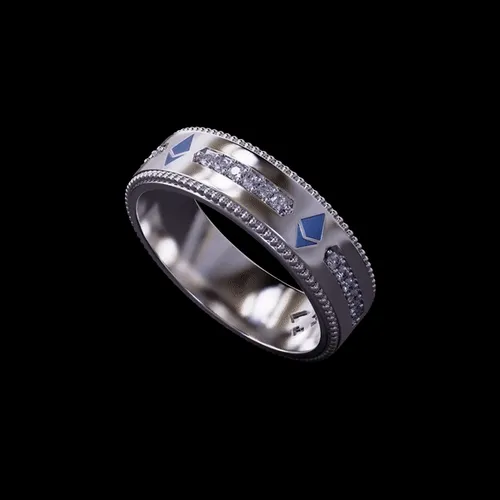 Ethereum Half Diamond Band
