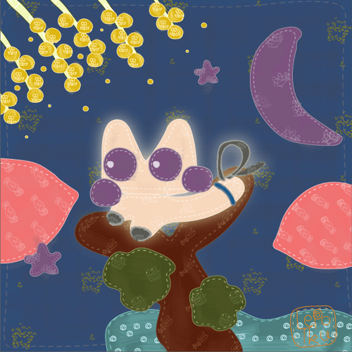 Fairy living in the forest. "peach"