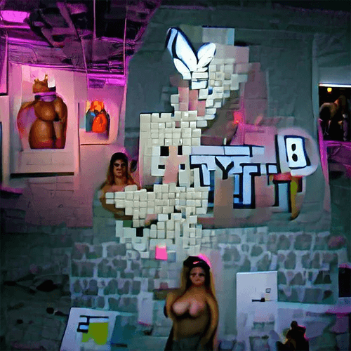 8bit_titty at Playboy's NFT Art Basel Miami party