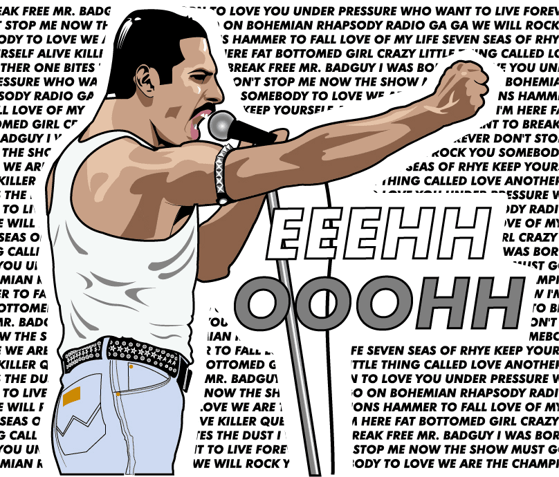 Freddie Mercury Queen Yelling EEH OHH