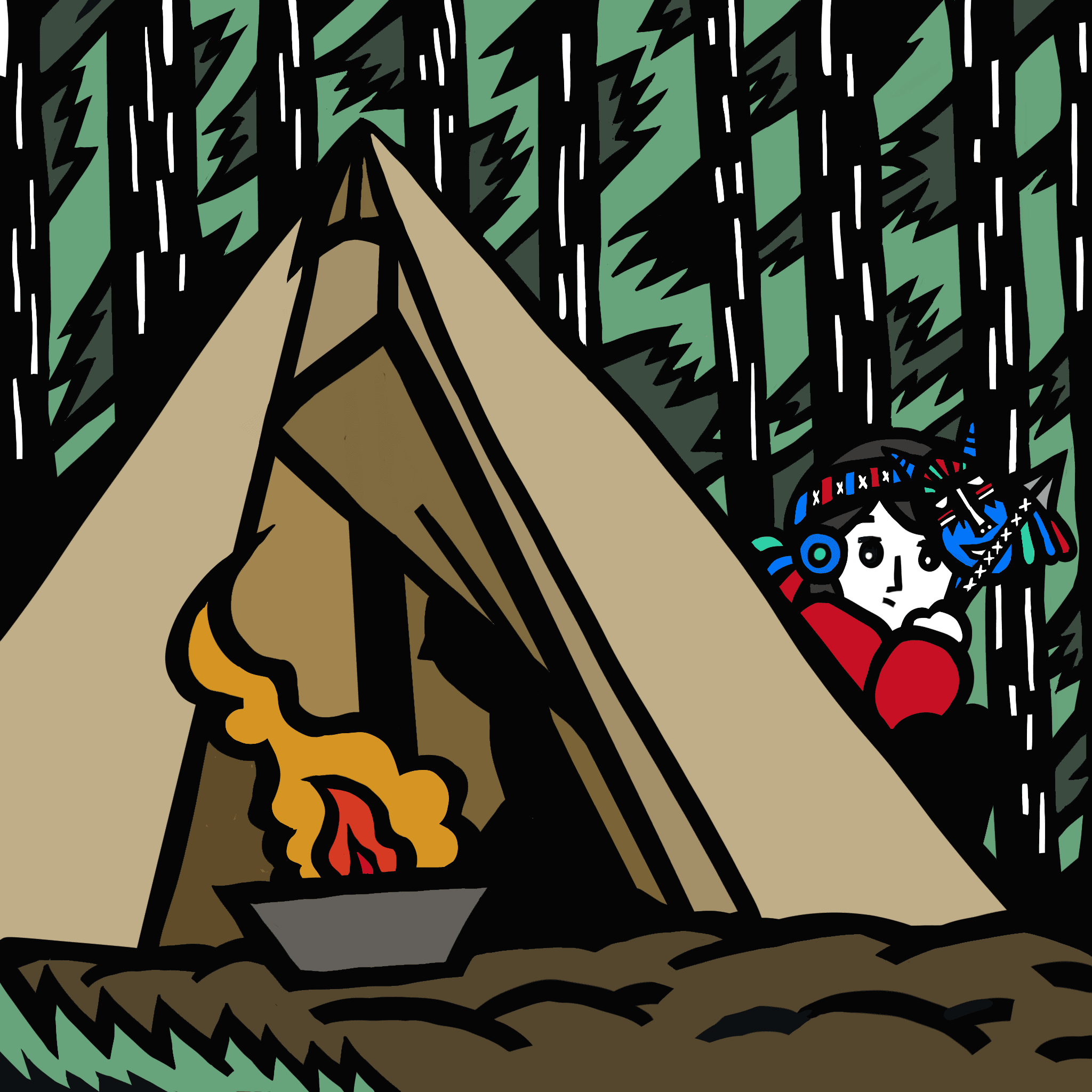 #015 Hide in a tent Jigoku Girl