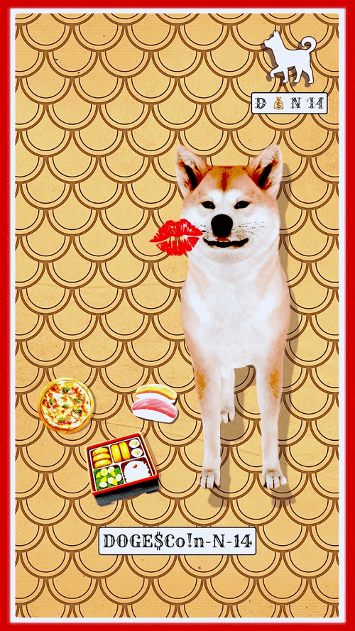 DOGECoin Fun Lucky Dog Play Card-N-14