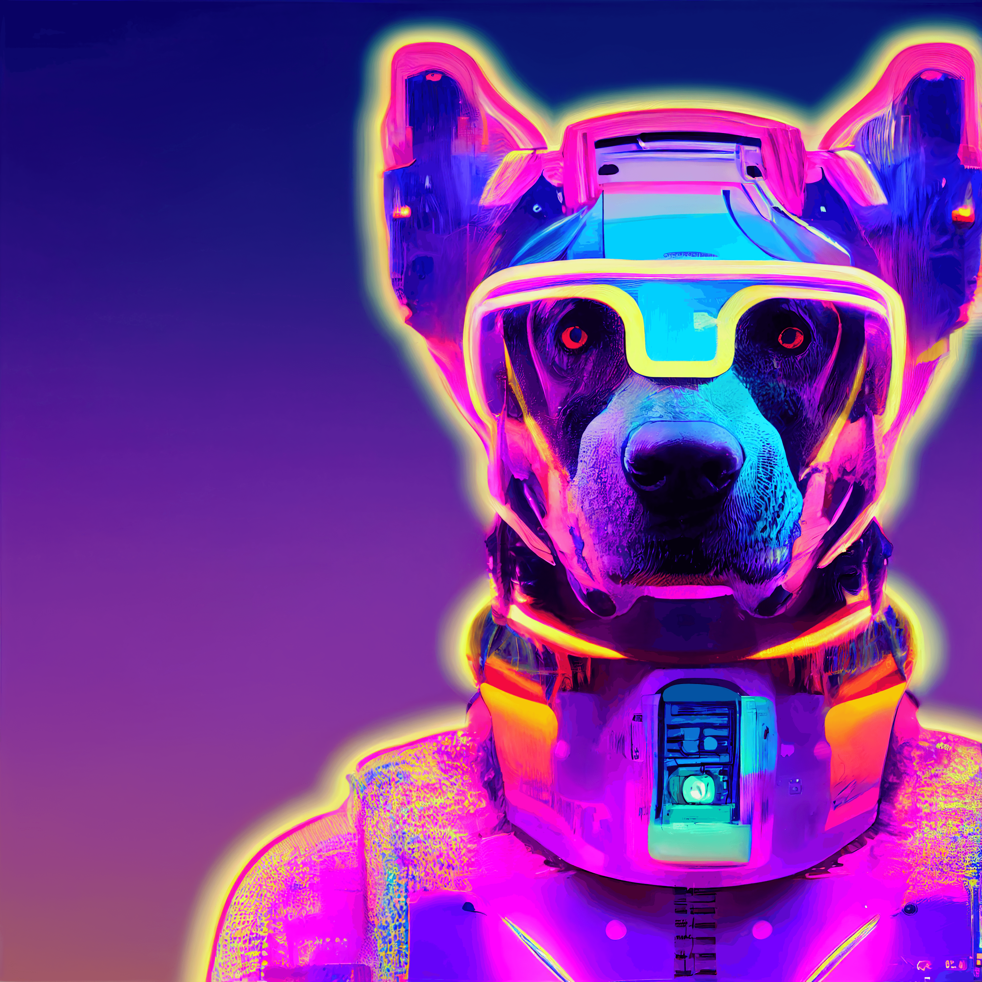 Psychedelic Neon Cyber Dogs 28