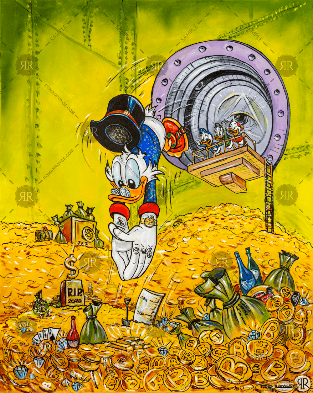 The Vault of Scrooge McDuck Roman Royce NFT's Art OpenSea