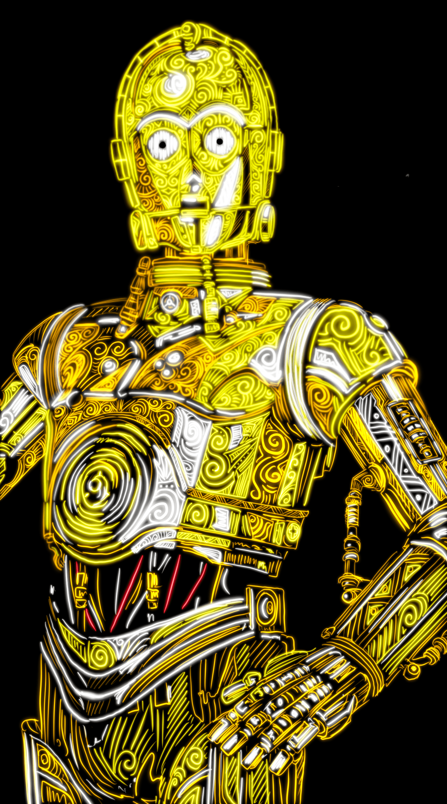Neon C-3PO