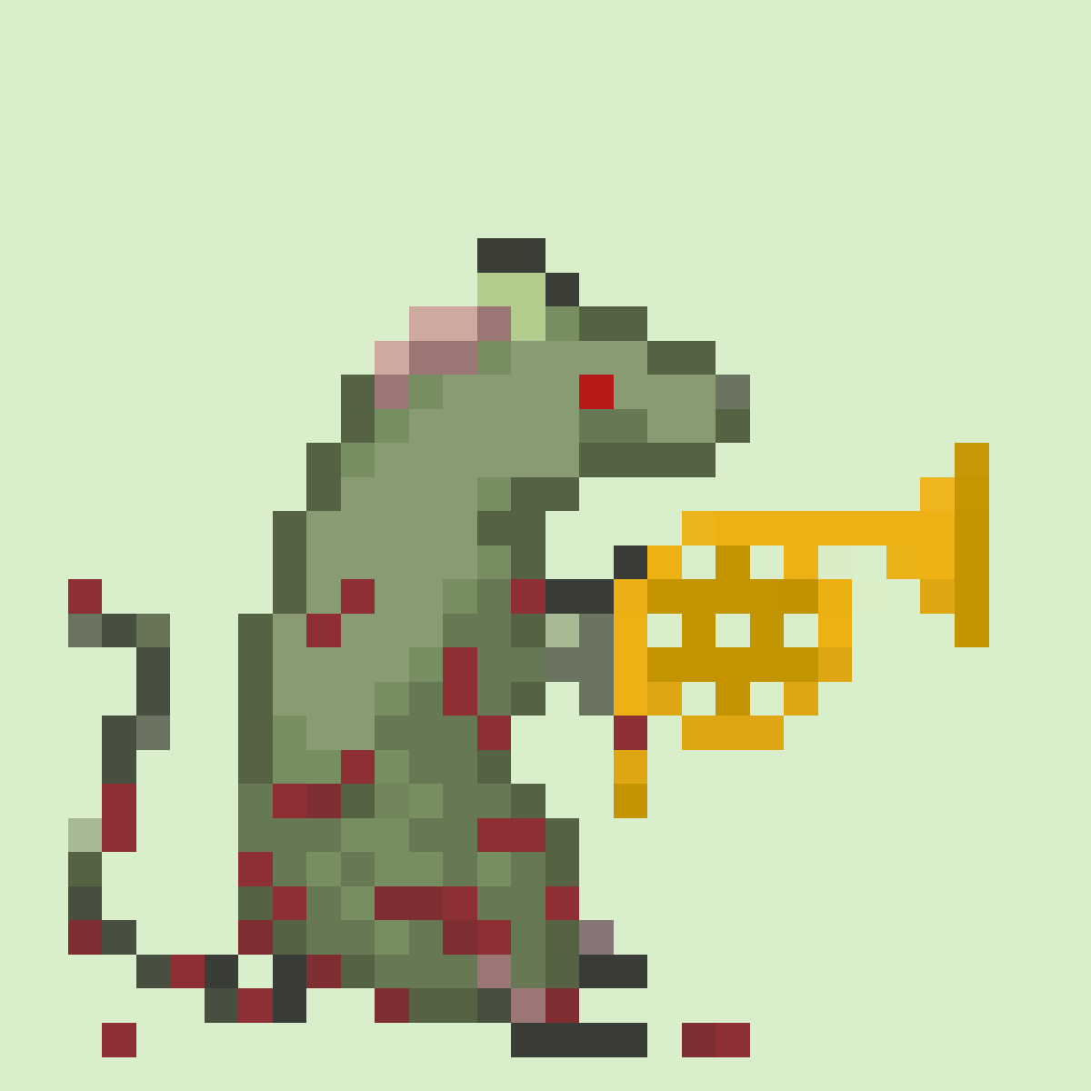 Zombie rat - daily pixel rats | OpenSea