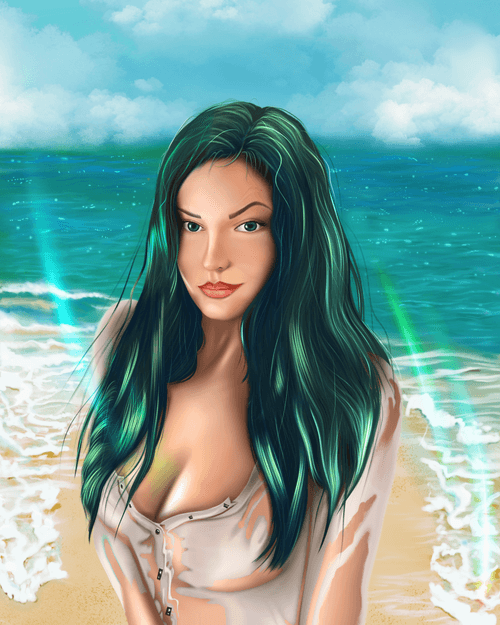 Out of the sea