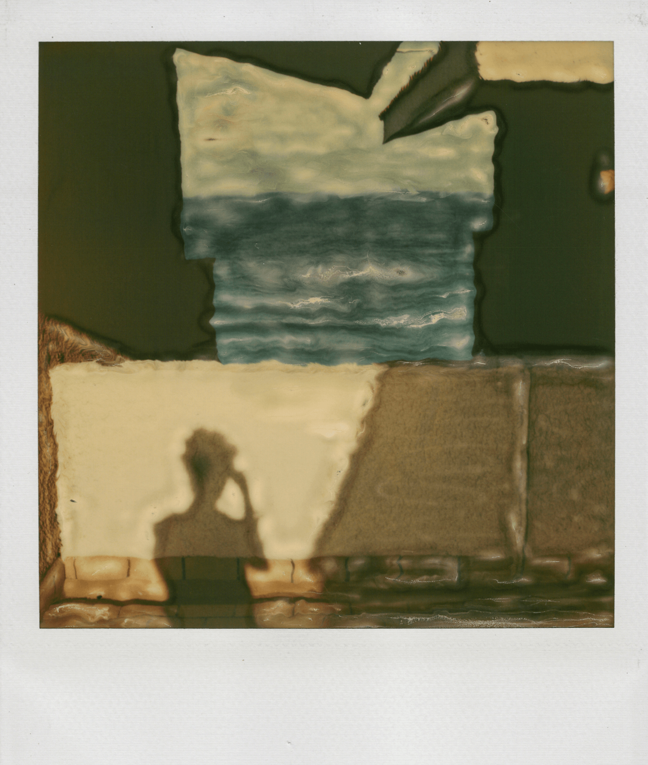 Self-Portrait / Polaroid SX-70 photo manipulation