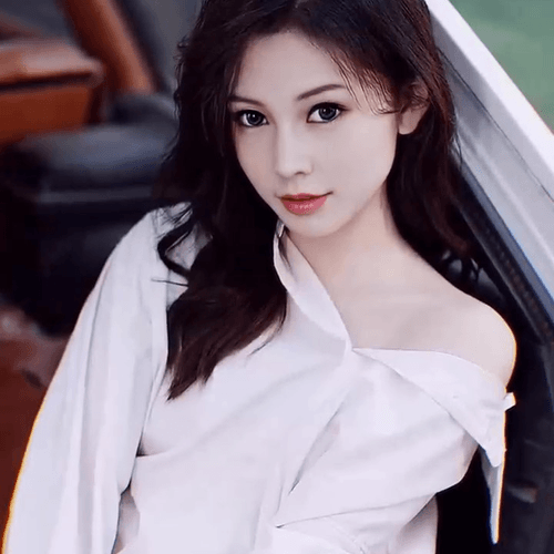 Sexy Asian women sitting in car , Girl wearing White Shirt video clips picture