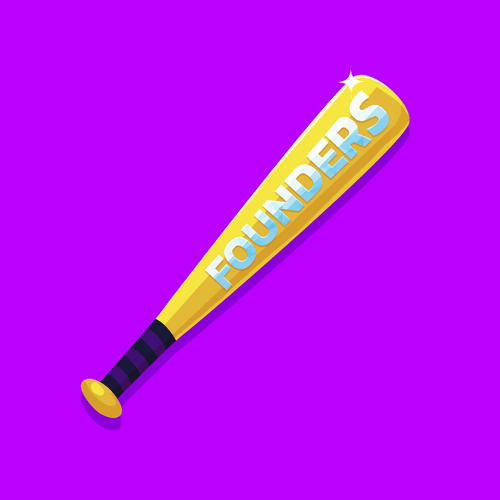 Gold Founders Baseball Bat