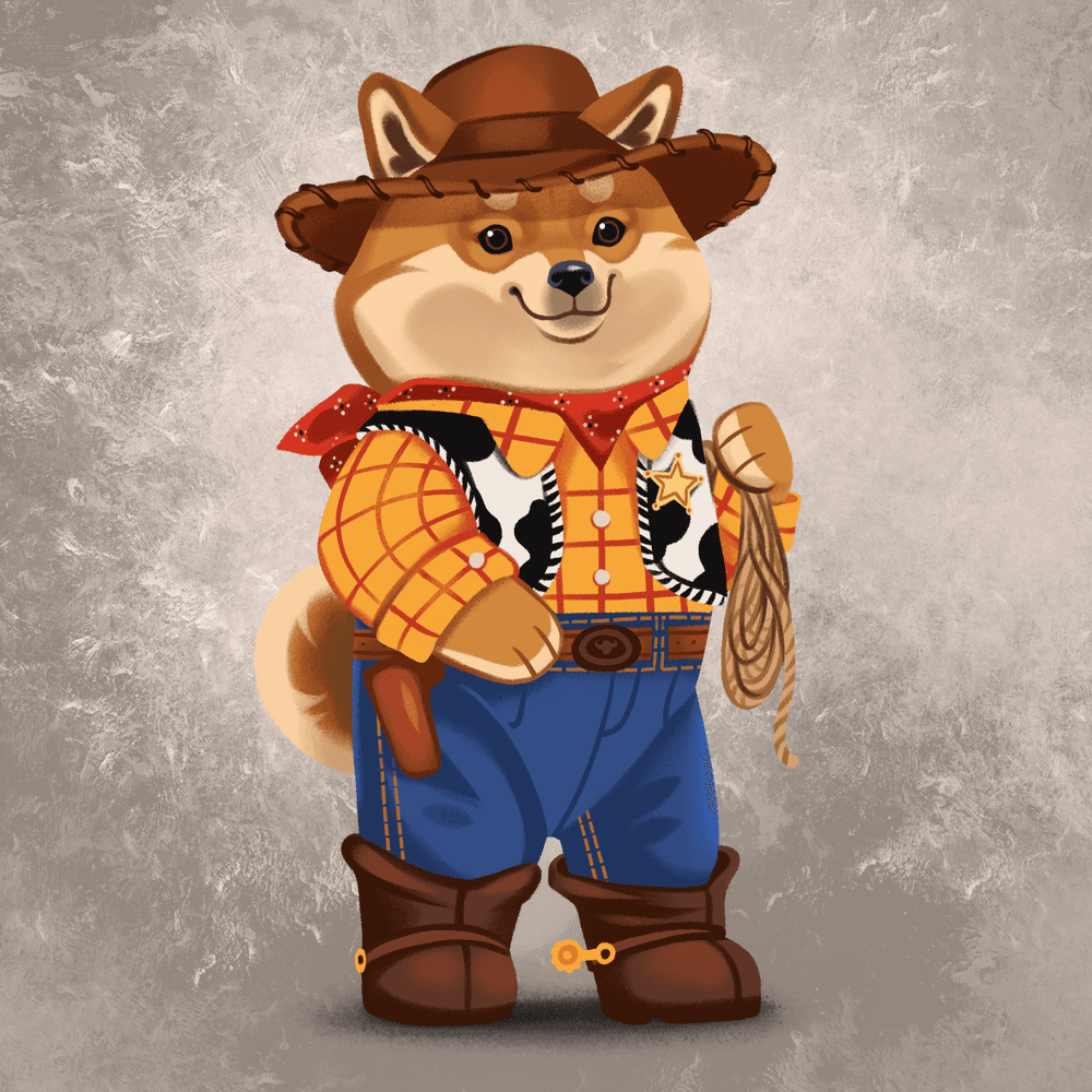 Shiba inu 2024 cowboy hat