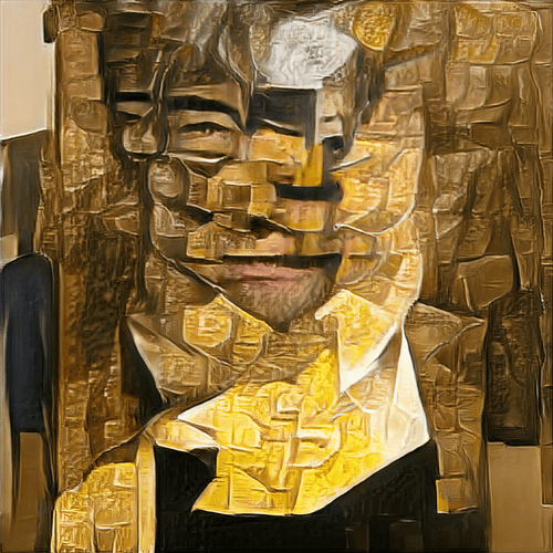 Portrait of Satoshi in Gold and Bitcoin #1.2