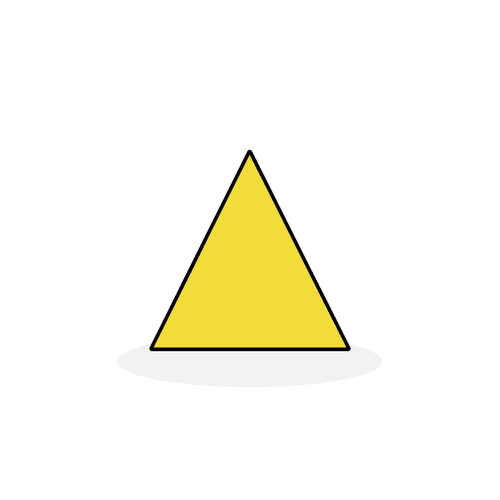 Yellow CryptoBauhaus Triangle (8x8 print with purchase)