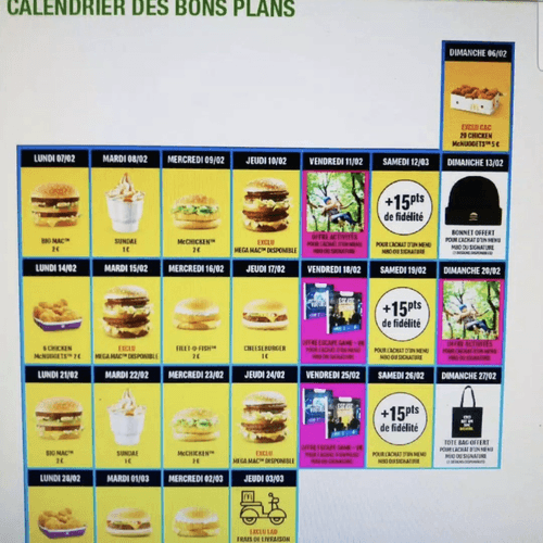 MCDO CALENDRIER BON PLAN MCDO - Collection  OpenSea