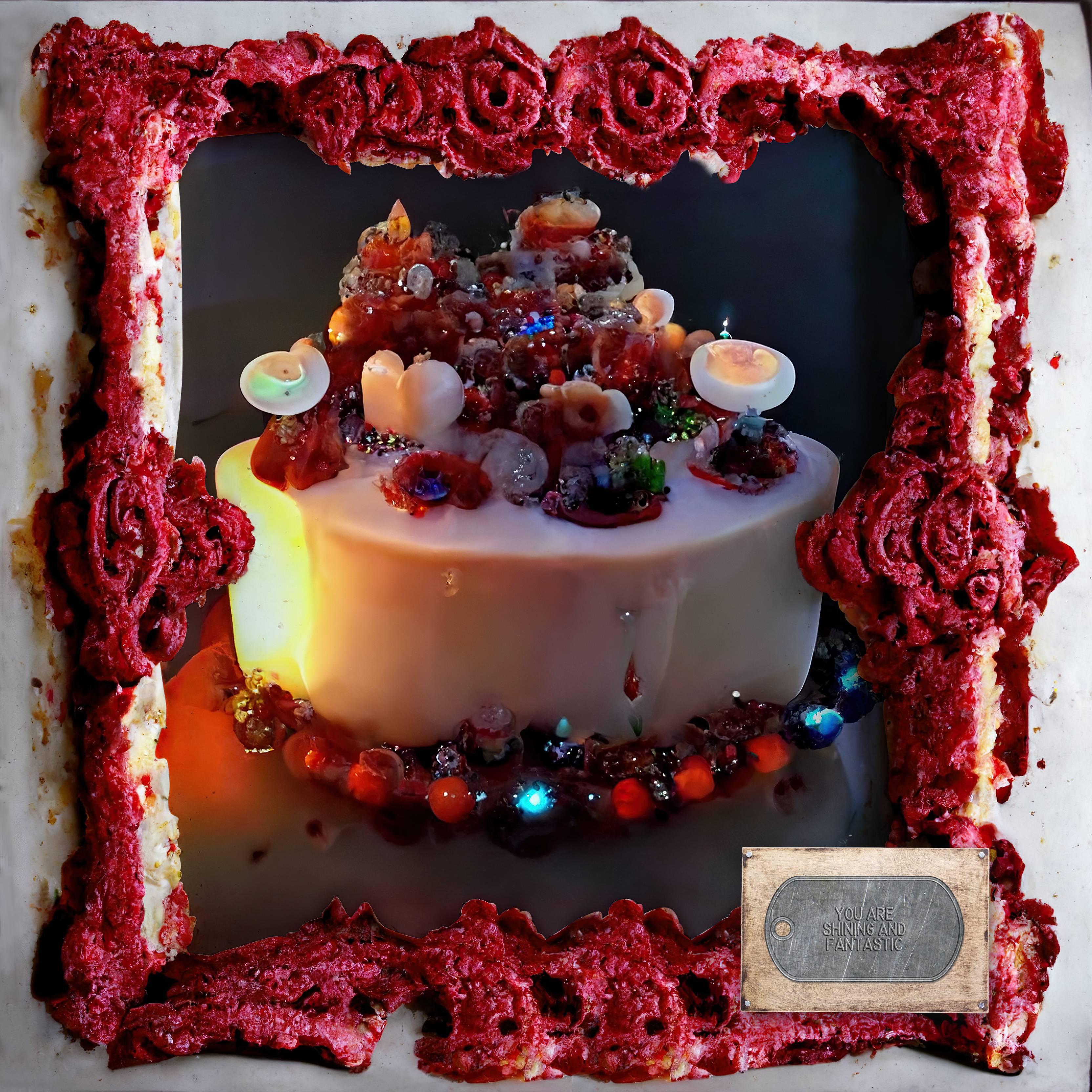 Shining And Fantastic Red Velvet Pearl Fermented Pollock Roe Cake