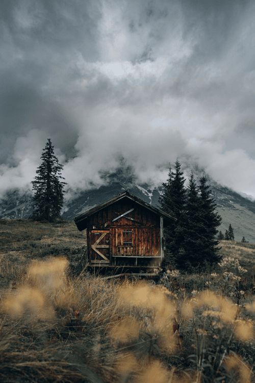 Hut in the mountains