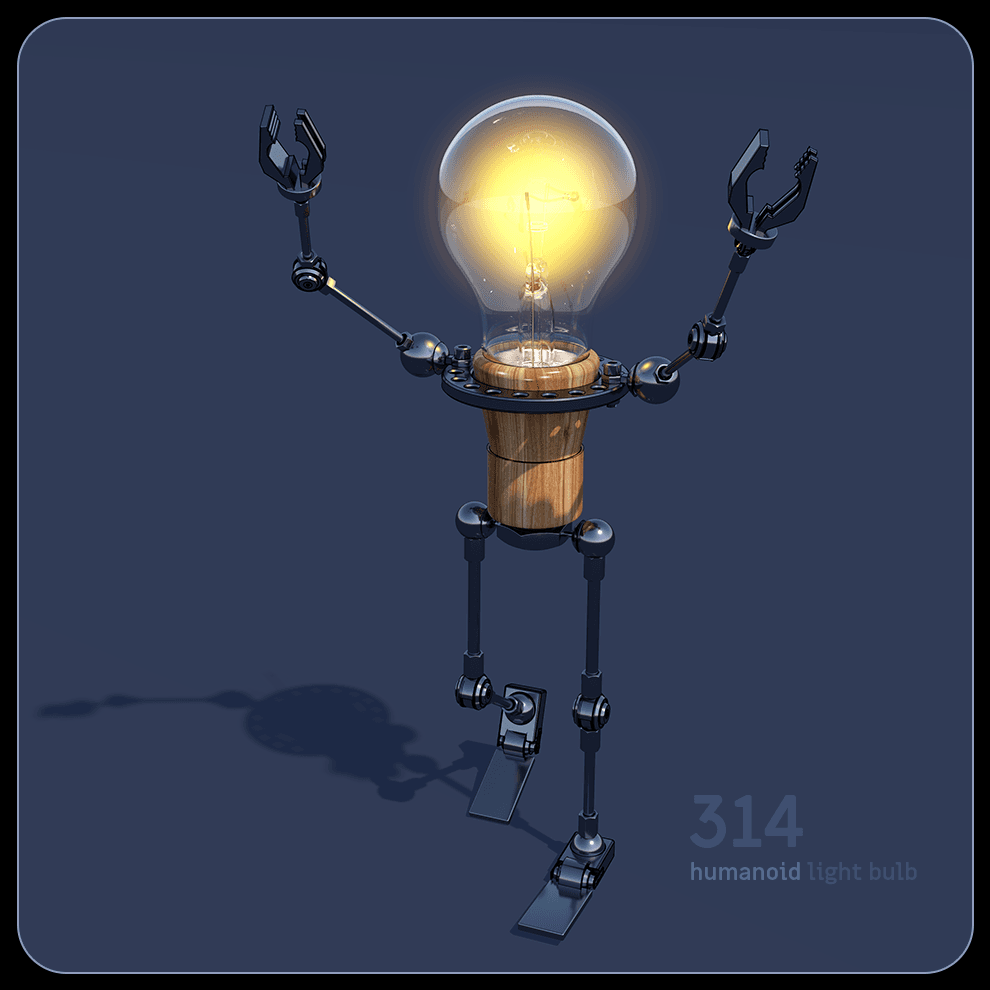 Humanoid light bulb 314