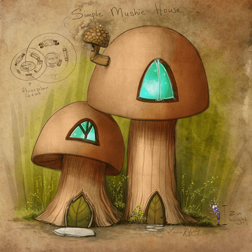 Aurallia #6: Simple Mushie House Concept Art