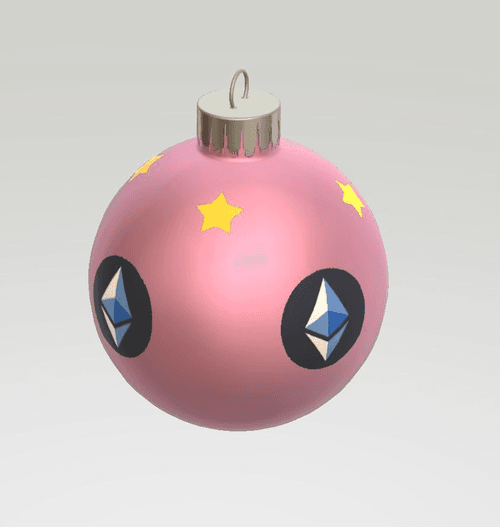 3D - Christmas Tree Ball Pink