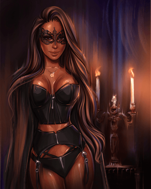 Lady in a mask
