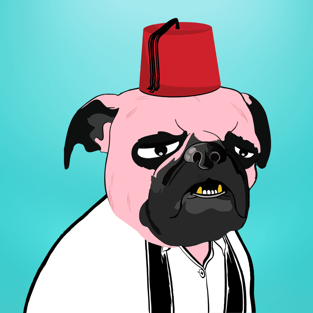 Grumpy Pug #7945