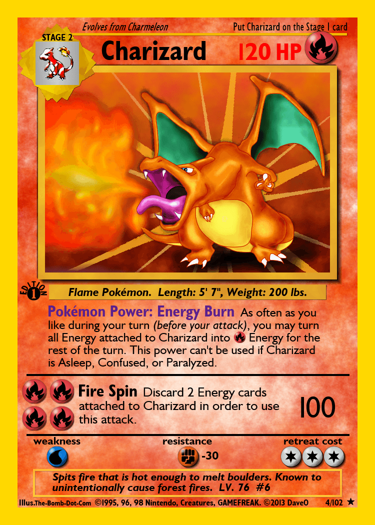 first edition charizard pokemon card