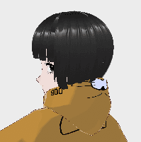 Animal hoodie cute girl-006 3DModel