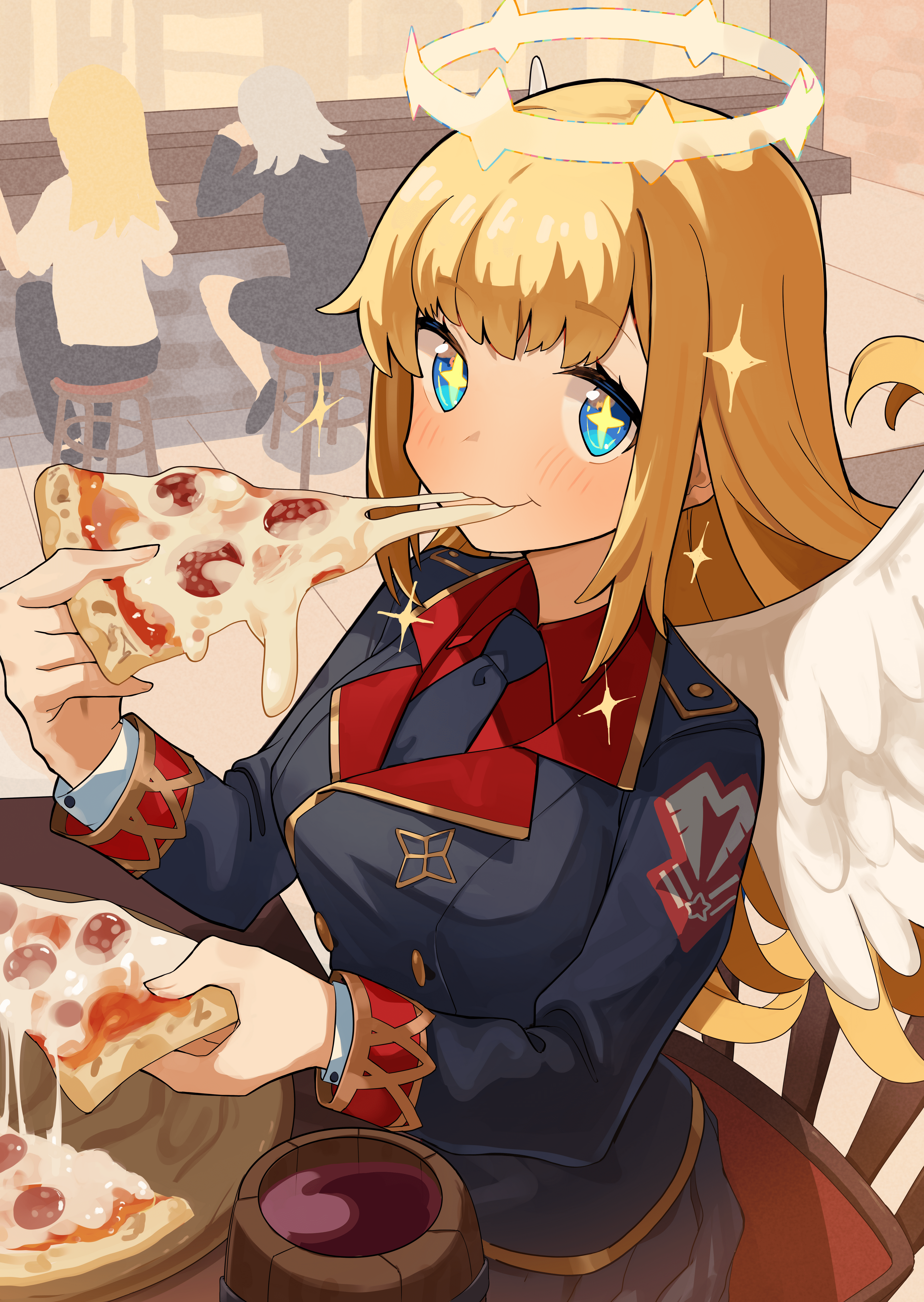 eat pizza