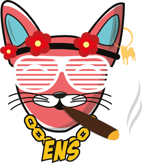 ENS Custom Cat Pink "ENS" 