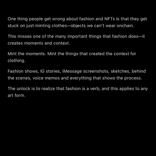 Fashion is a Verb