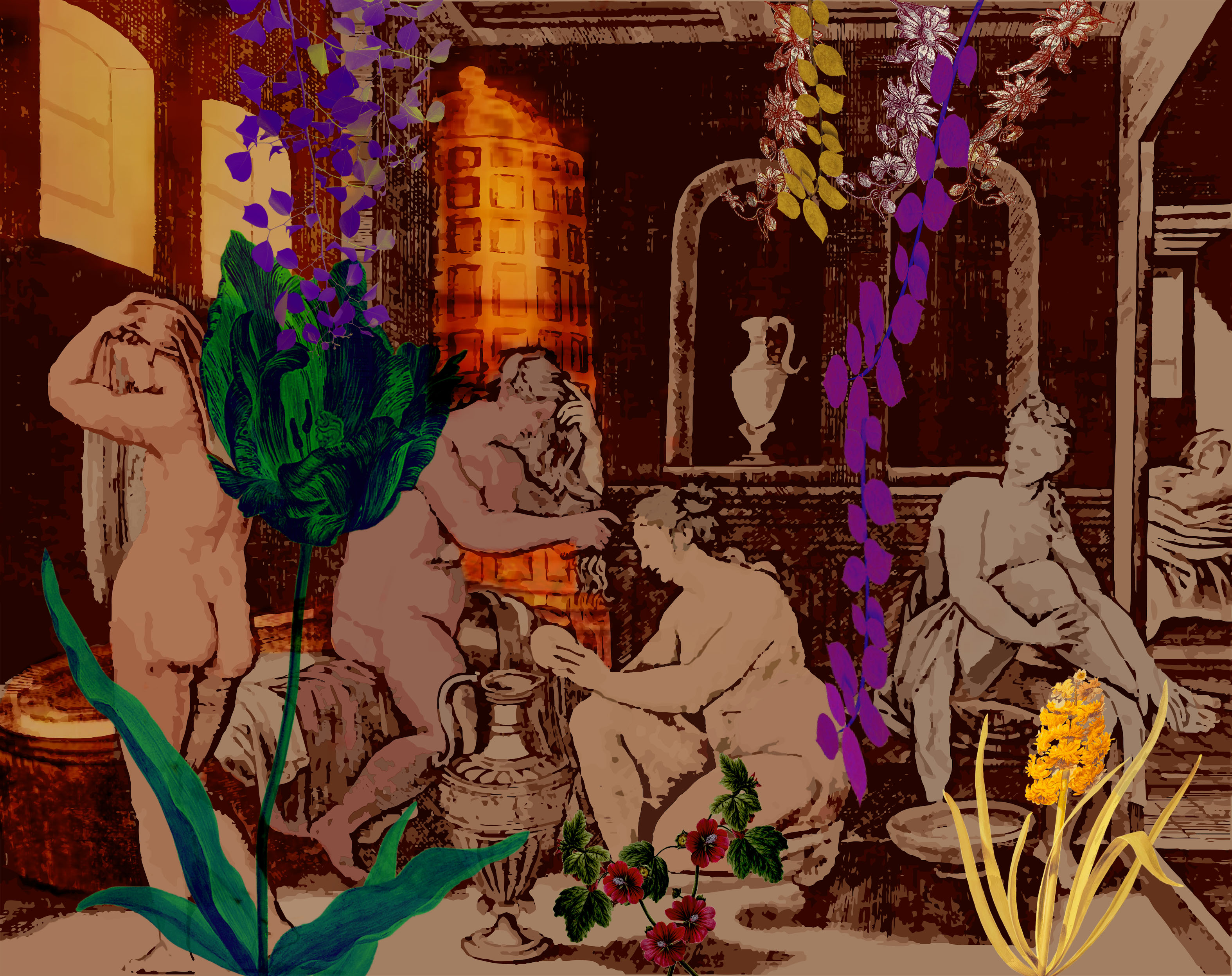 Rome Bath -1-Fable of Cupid and Psyche by Dubwoman AKA Giovanna Sun