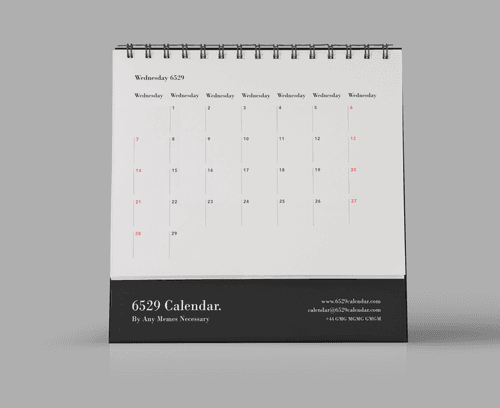 6529 Wednesday Calendar