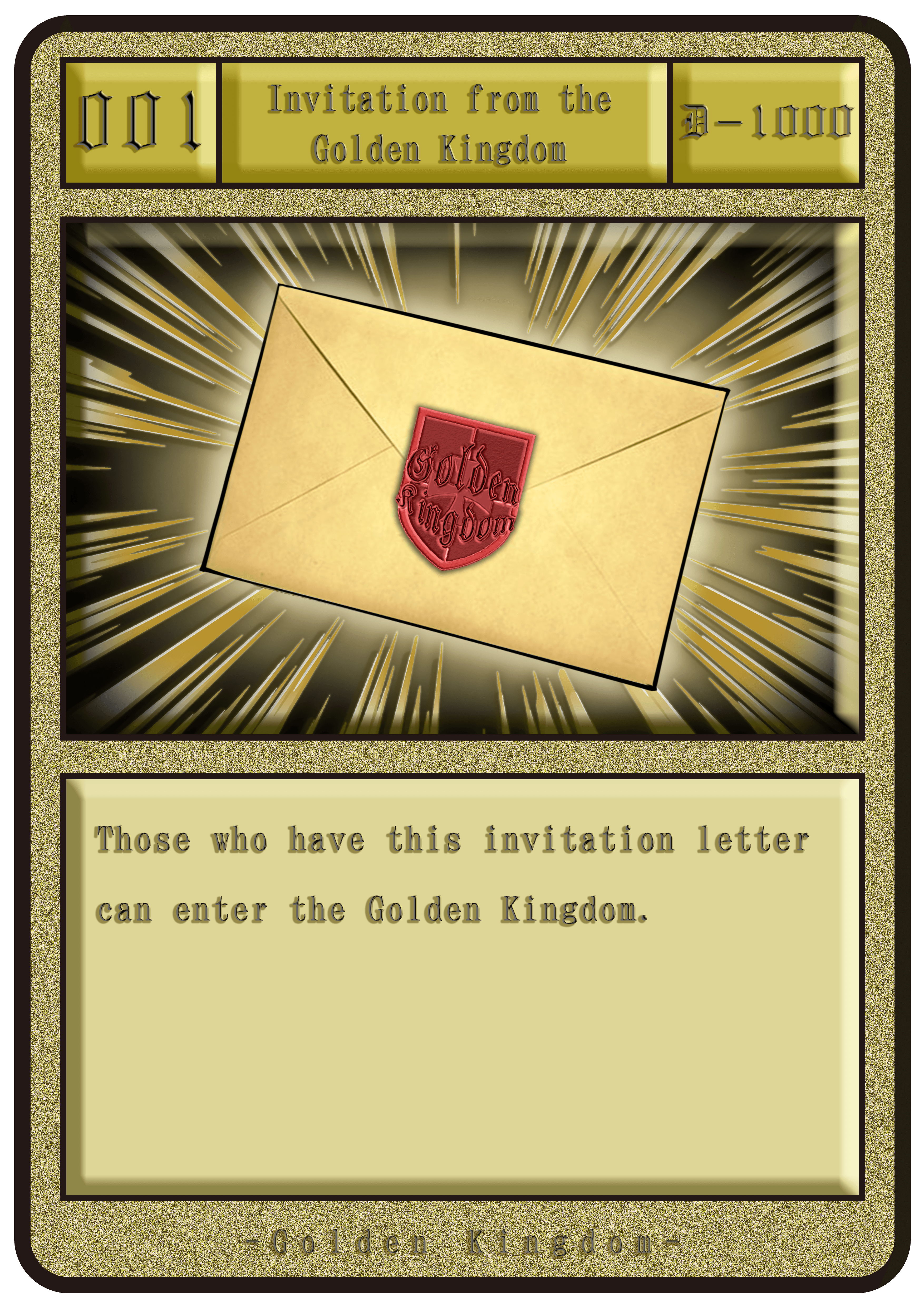 Invitation from the Golden Kingdom - No.001