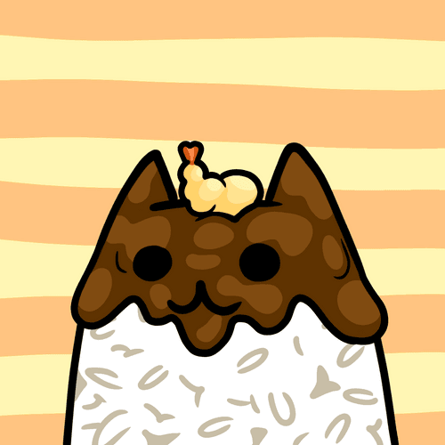 Tempura curry cat