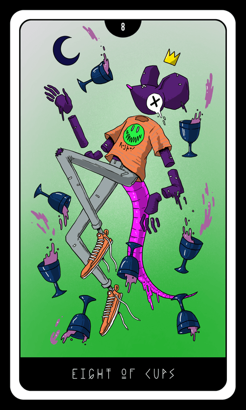 Rosko Sees the Future: Eight of Cups - Color Variant 06