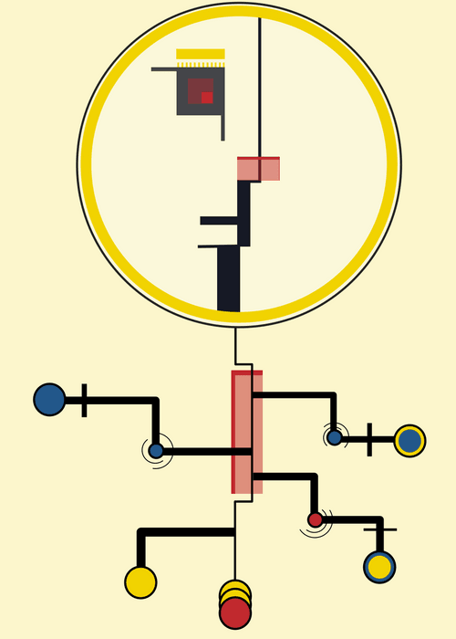 Bauhaus Faces: #036 - Limb Extension (Rare Red Body!)