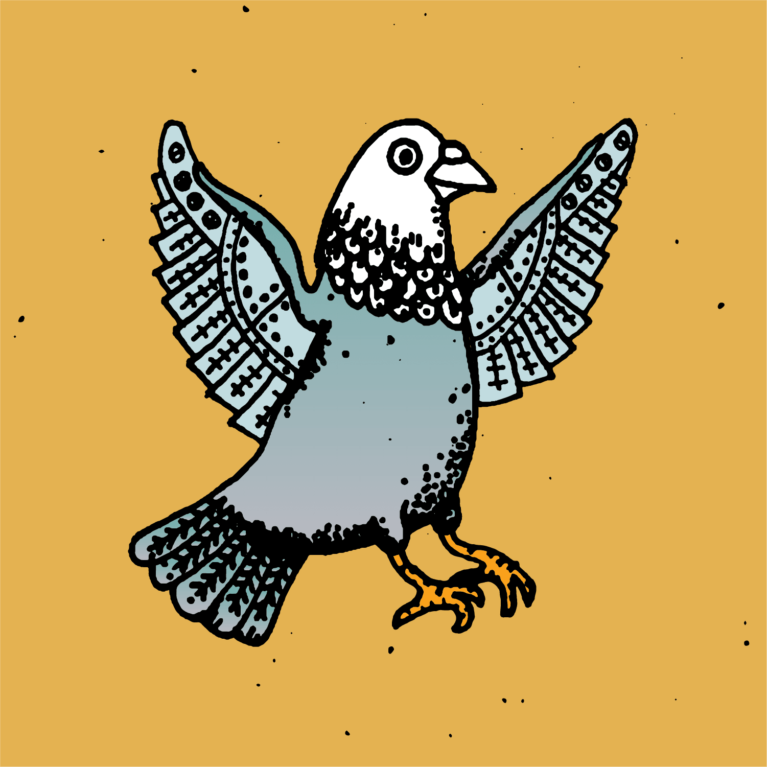 Hood Pigeon #1312
