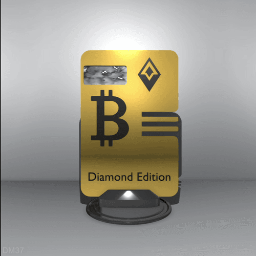 Bitcoin Diamond Edition Card - Gold/Gold