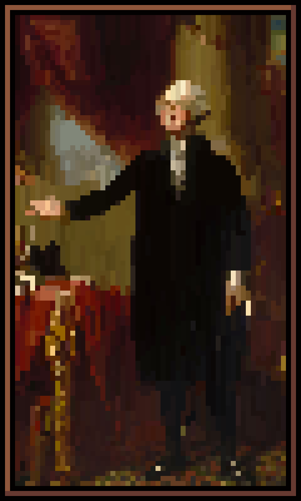 Classic Pixel Painting #58/99 Lansdowne Portrait of George Washington - Gilbert Stuart