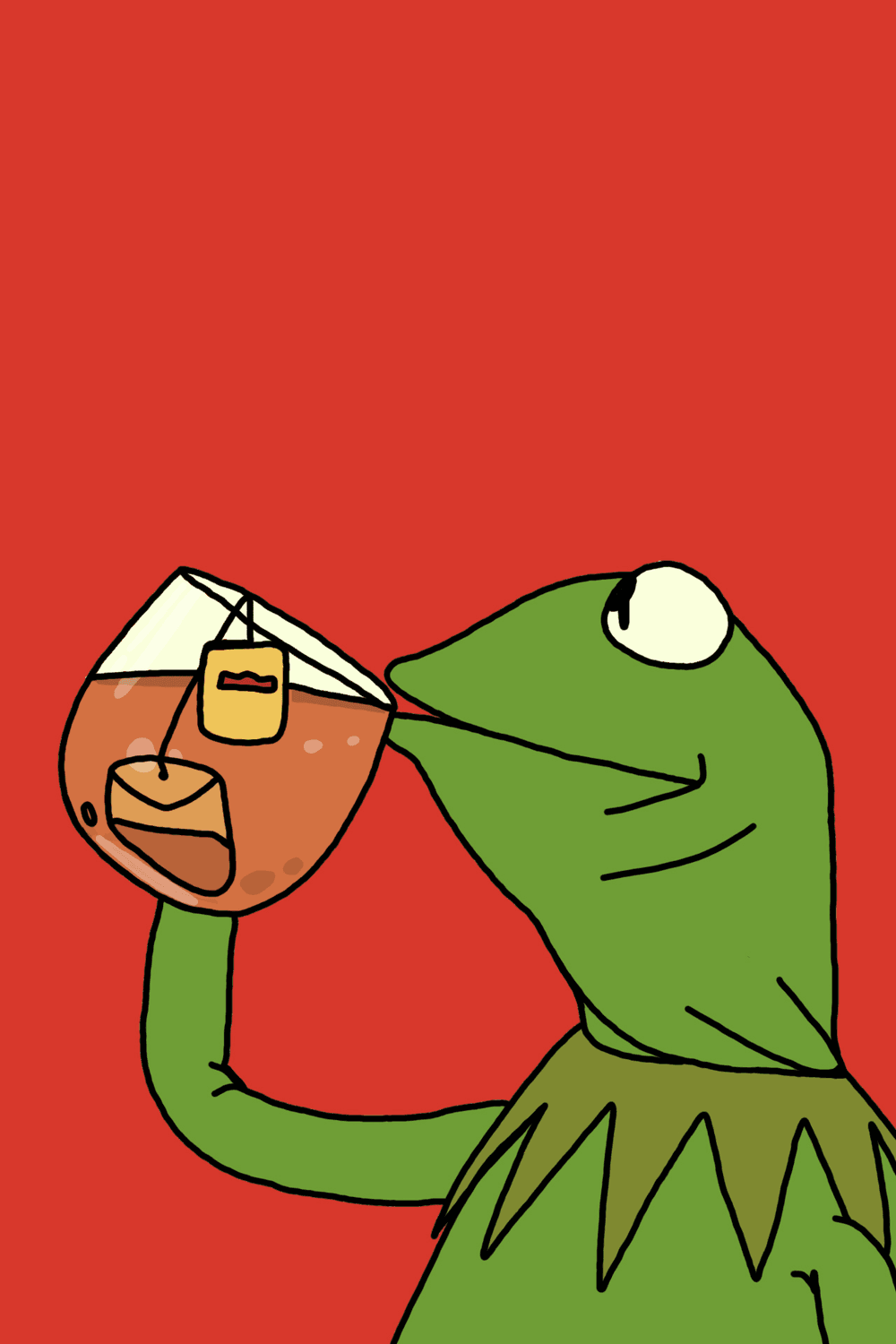 kermit the frog drinking beer