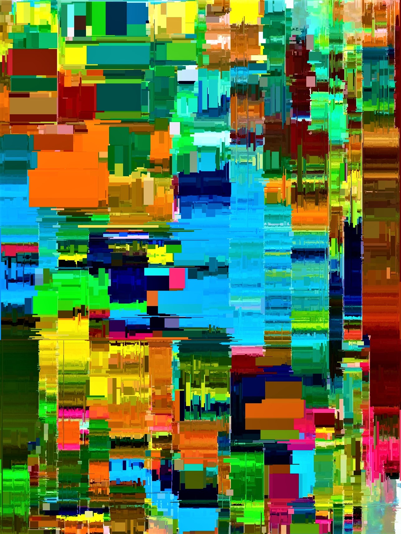 A Sea and Jungle Glitch - Painting #1 - Series #7