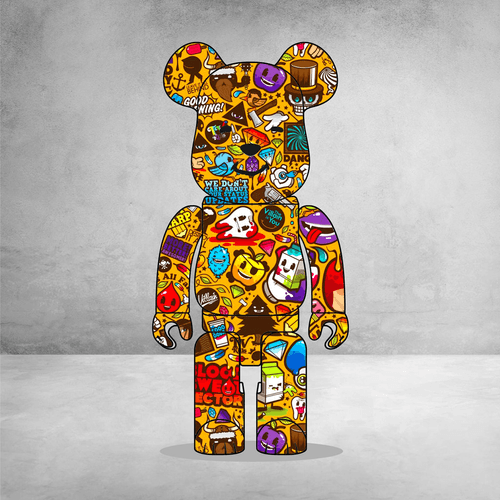 pop art bear brick 